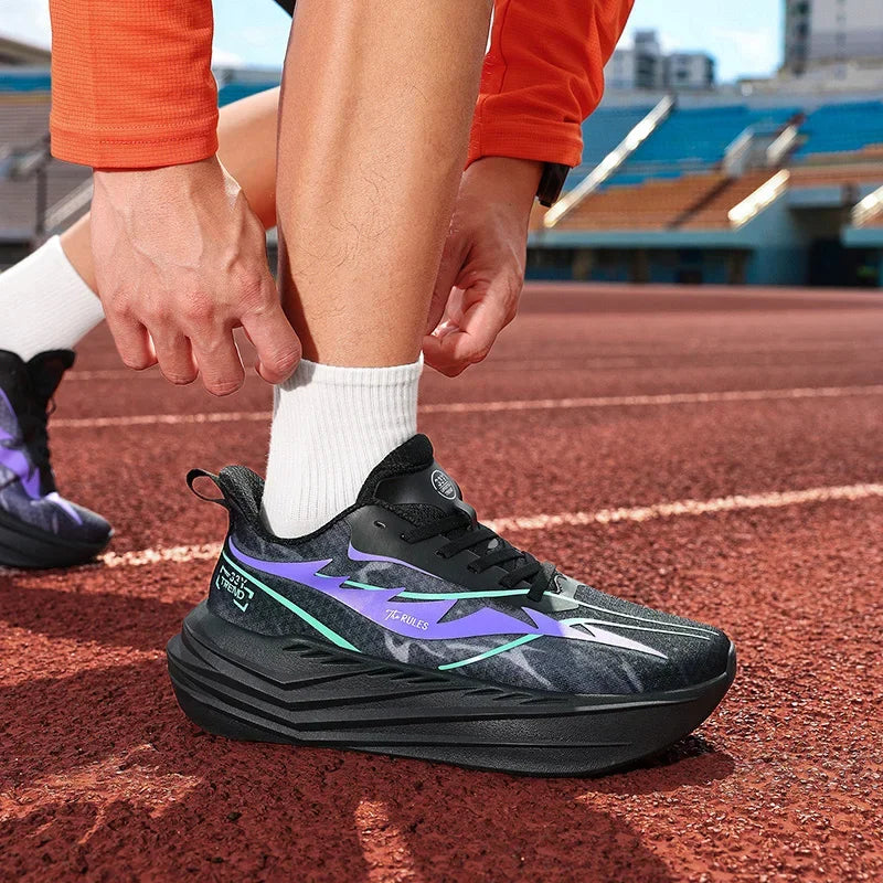 Men's Running Shoes Breathable Couple Trainer Race Luxury shoes Sneakers Mesh Outdoor Non-Slip Jogging Cushioning Off-road Shoes