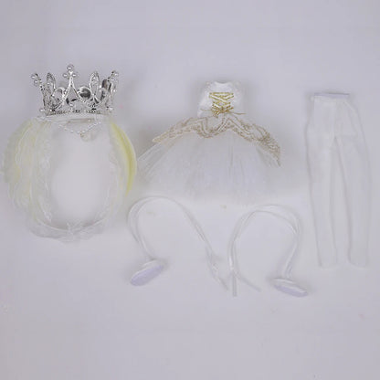 ICY DBS Blyth Doll Dress White Swan Ballet Suit Skirt 1/6 BJD Ob24 Anime Girls
