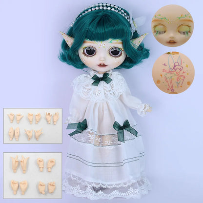 ICY DBS Blyth 1/6 Doll Elf Ear Hand-painted Set Doll Long Eyelash Sleep Doll White Skin Set Gift Toy SD