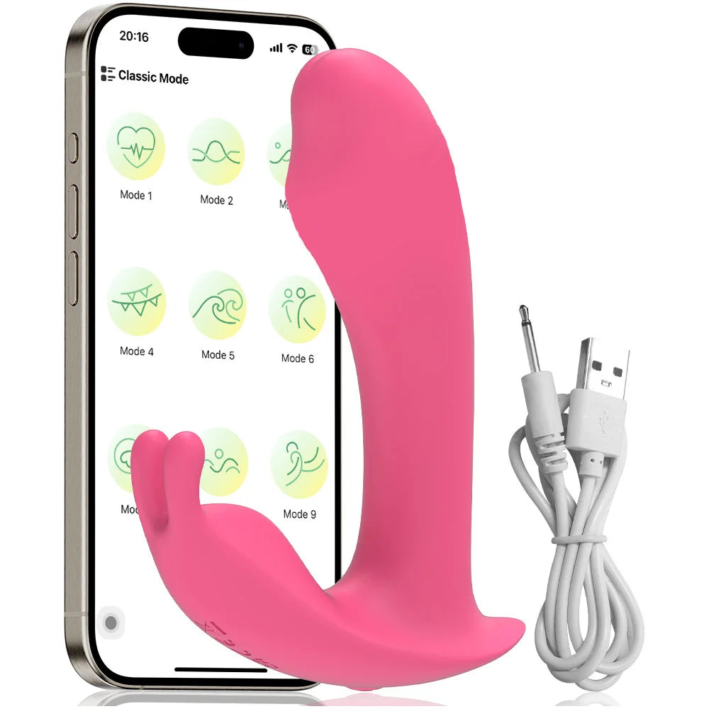 App-Controlled Butterfly Couples Vibrator
