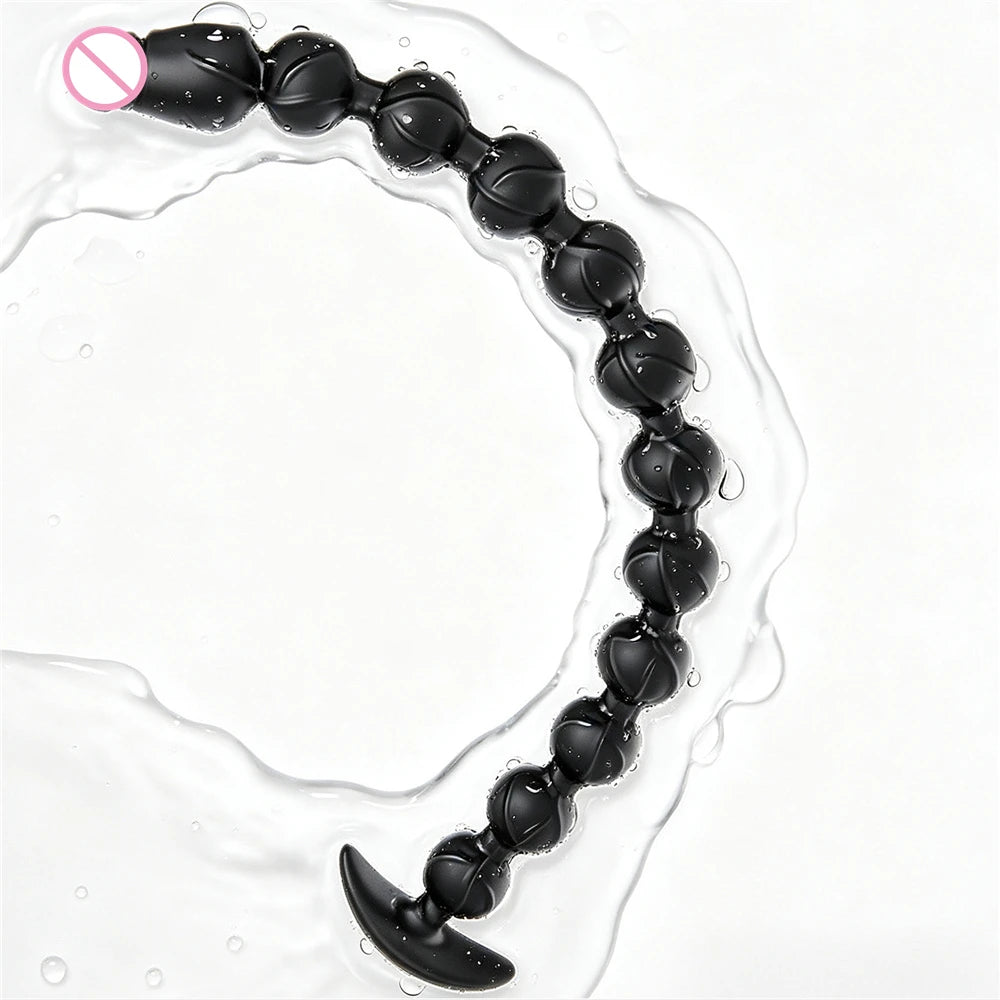 38cm Super Long Anal Beads Butt Plug Dildo Vaginal Prostate Massager Soft Anus Masturbator Dilator Sex Toy for Women Men Gay