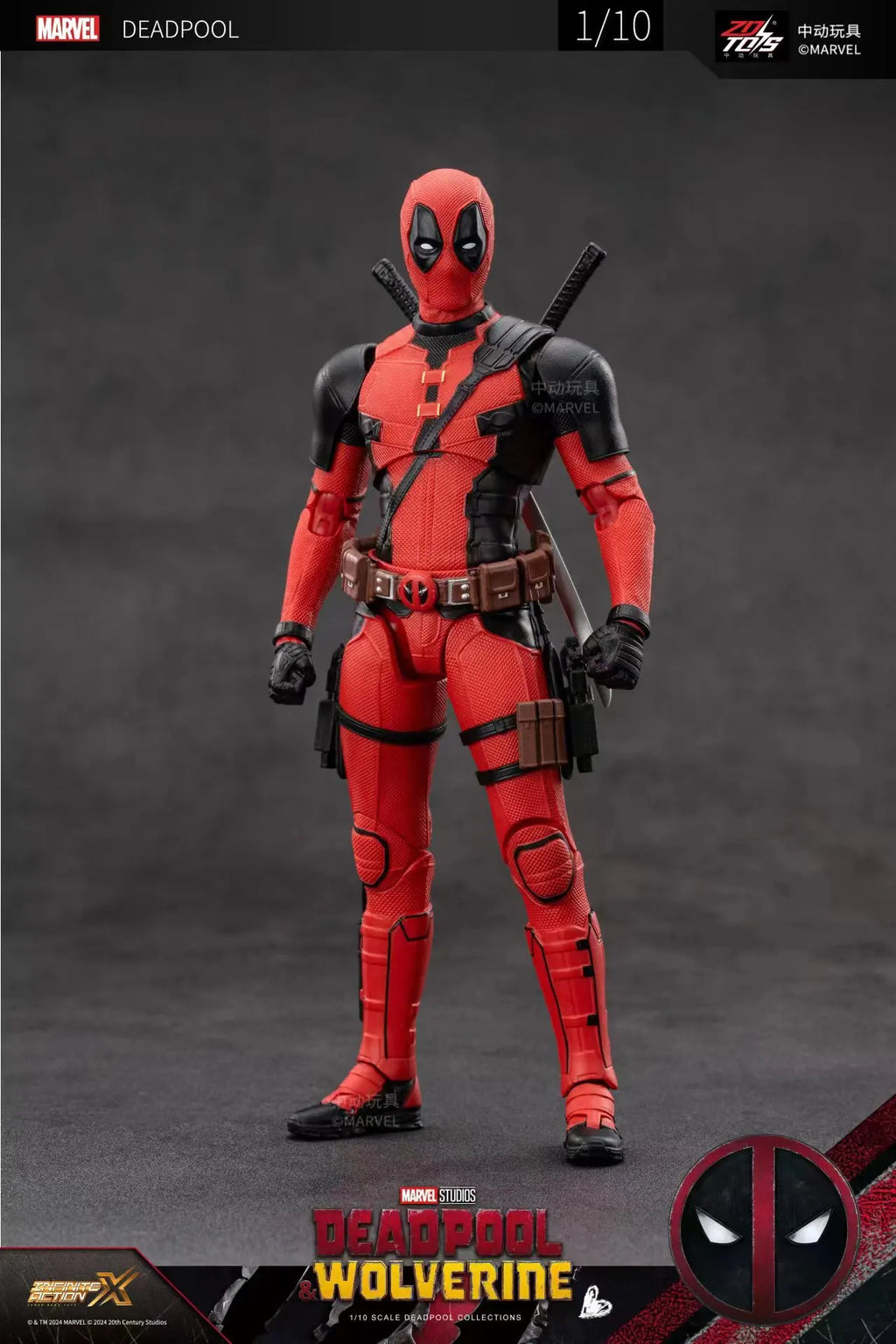 ZD Toys Deadpool & Wolverine Action Figure Deadpool 3 Movie Figure Toy Deadpool & Friend Collection Mode Statue Christmas Toys
