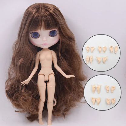 ICY DBS Blyth Doll Carved Lips Face White Skin Joint Body 1/6 BJD Special Price OB24 Toy Gift