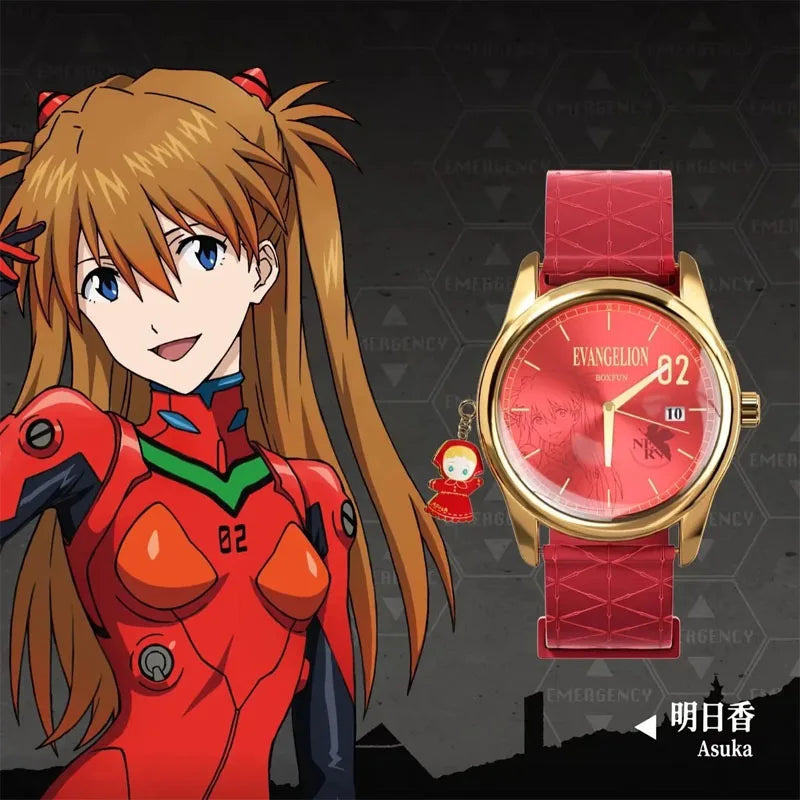 Original BANDAI NEON GENESIS EVANGELION Time Completion Plan Series Watch Blind Box Anime Character Model Toys Gifts
