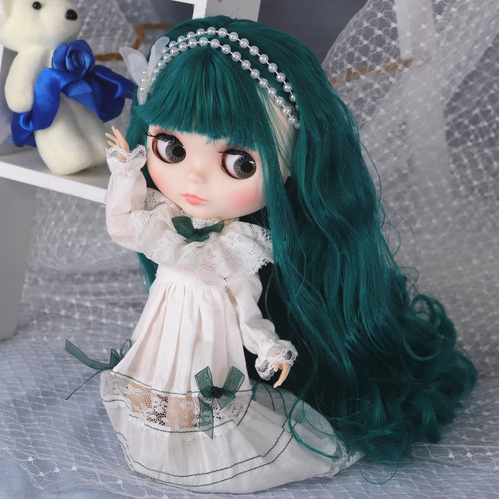 ICY DBS Blyth Doll Carved Lips Face White Skin Joint Body 1/6 BJD Special Price OB24 Toy Gift