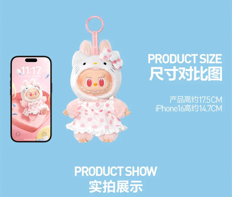 POP MART Labubu Monsters Sanrio Characters Series Vinyl Plush Mystery Guess bagBlind Box Anime Figure Soft Toy for Desktop Decor