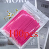 100/500pcs Eyelash Cleaning Brush Lash Extension Micro Cotton Swab Individual Eyelashes Microbrush Beauty Makeup Clean Remover