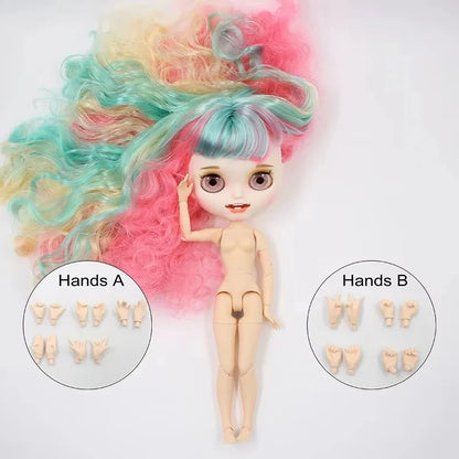 ICY DBS Blyth Doll 1/6 BJD Joint Body White Skin Tan Skin Dark Skin Matte Face Nude Doll 30cm Anime Toy Girls Gift