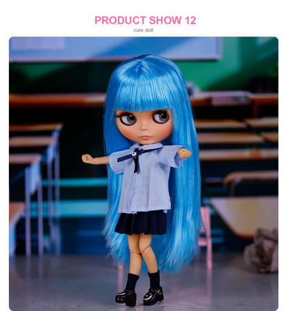 ICY DBS Blyth Doll BJD Joint Body tan Skin Matte Face New face Set Doll 1/6 30cm Gift Anime SD