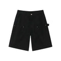 IEFB Men's Wear Knee Length Denim Shorts Summer New Multi Pocket Loose Jeans Solid Color Japanese Style Male Overalls 9C6027
