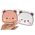 Cute Panda Bubu Dudu Carpenter's Cotton Sponge Wipe Kawaii Cartoon Anime Household Towel for Dishwashing, Cleaning Sponge Brush