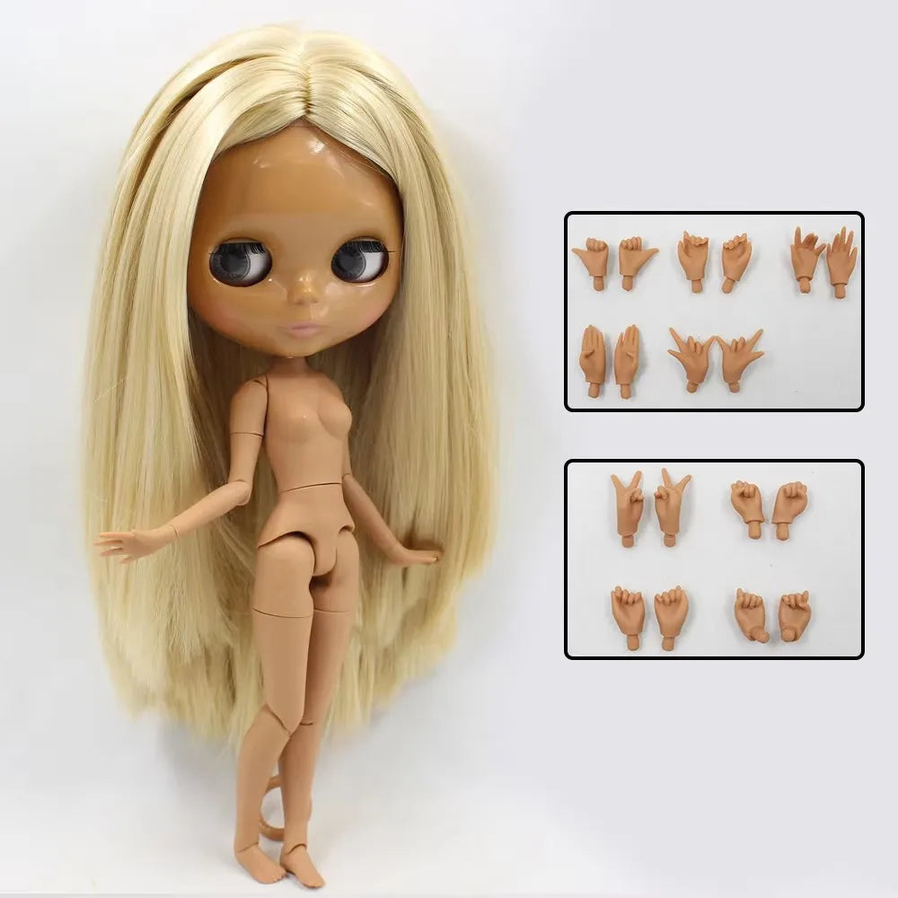 ICY DBS Blyth Doll 1/6 BJD Joint Body White Skin Tan Skin Dark Skin Matte Face Nude Doll 30cm Anime Toy Girls Gift