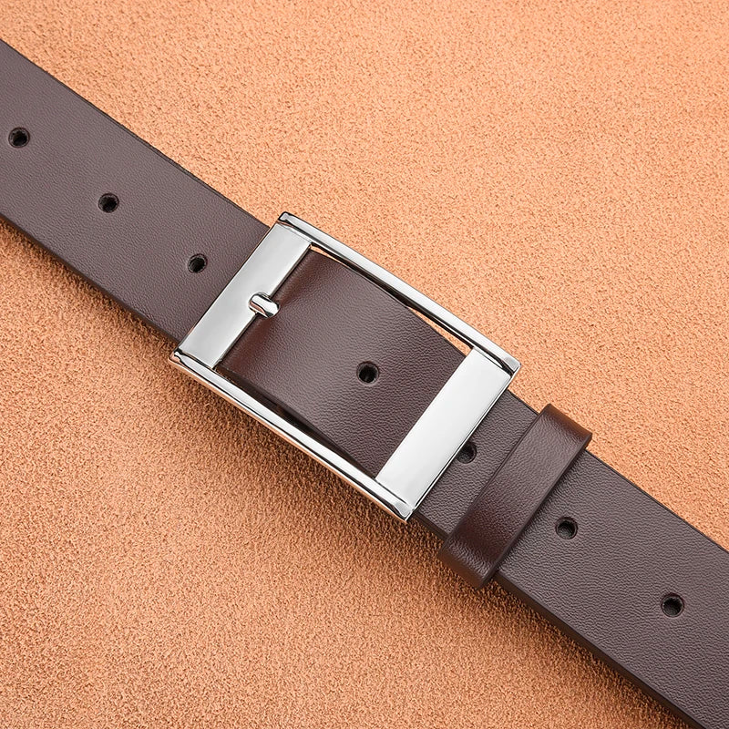 New men's luxury belt PU leather belt metal pin buckle high-quality well-known brand designer belt jeans men's belt