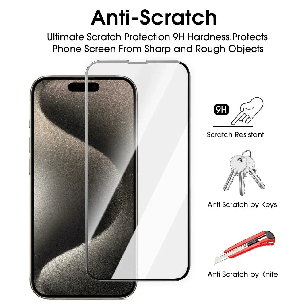 1-3Pcs HD Clear Glass Screen Protector for iPhone 16 17 Pro Max Tempered Glass Protection for iPhone 17/17Pro/17ProMax/17Air