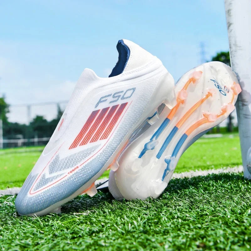 New Men Soccer Shoes Match Football Boots Sport Boys Adult Long Spikes Training Outdoor Cleats Breathable Non Slip Comfortable