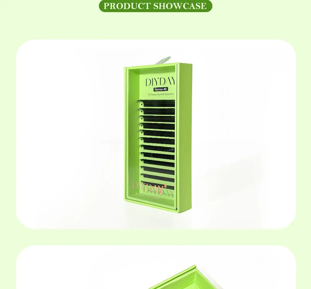 DIYDAY Narrow 3d 4d 5d Eyelash Extension V-Shaped Volume Fans W Shape Eyelashes BASF Natural Dense Faux Mink Lashes