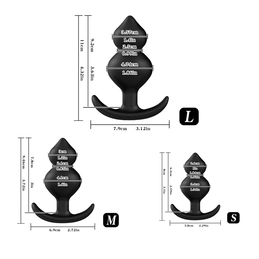 Wearable Anal Plugs With Steel Anal Beads Vaginal Balls Anal Stimulation Pull Bead Dildo Buttplug Adult Sex Toy 18+