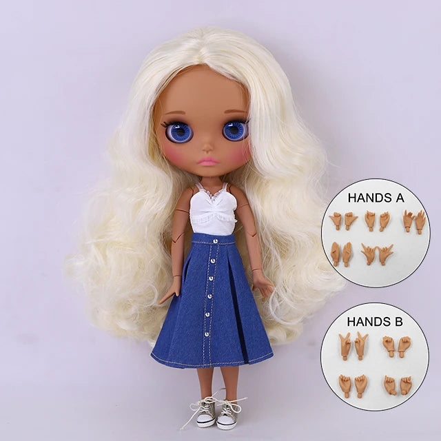 ICY DBS Blyth Doll BJD Joint Body dark Skin Set 1/6  30cm Girl  Gift Anime SD