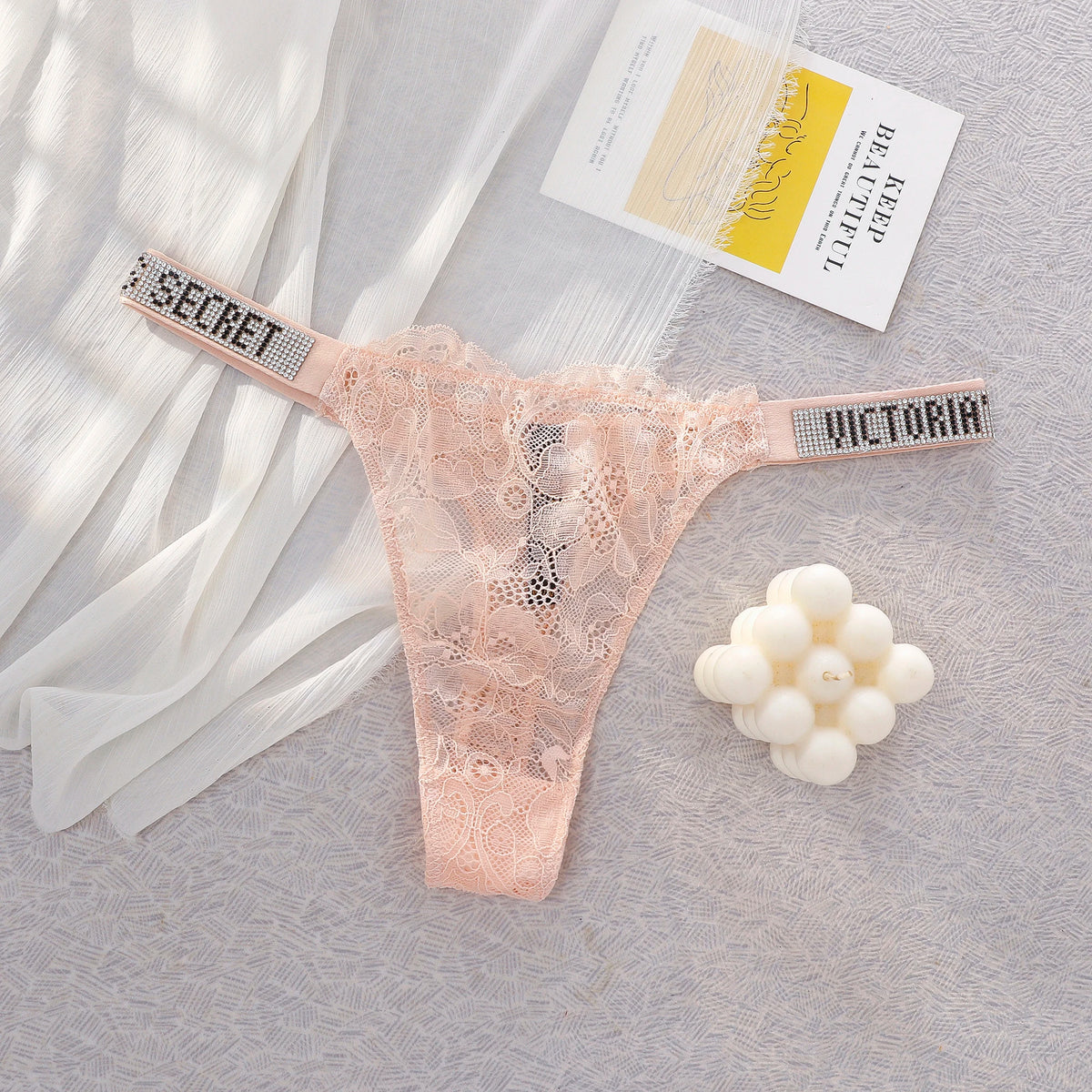 Women's Shine-Strap Thong Panty