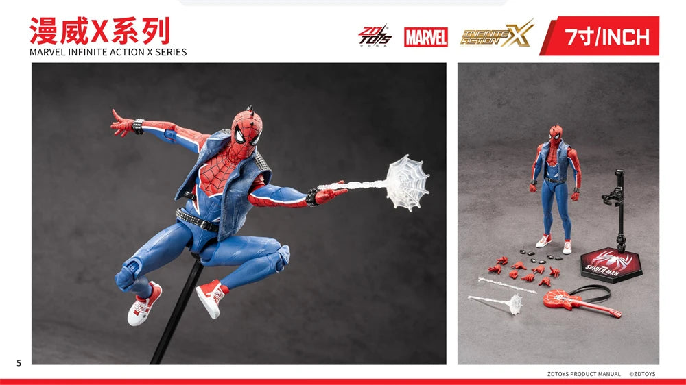 Marvel ZD Toys Iron Man Figure MK3 MK4 MK85 MK42 MK18 MK19 Spider-Man PS4 Iron Spider Action Figure Collections Gift