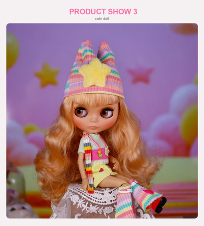 ICY DBS Blyth Doll BJD Joint Body tan Skin Matte Face New face Set Doll 1/6 30cm Gift Anime SD