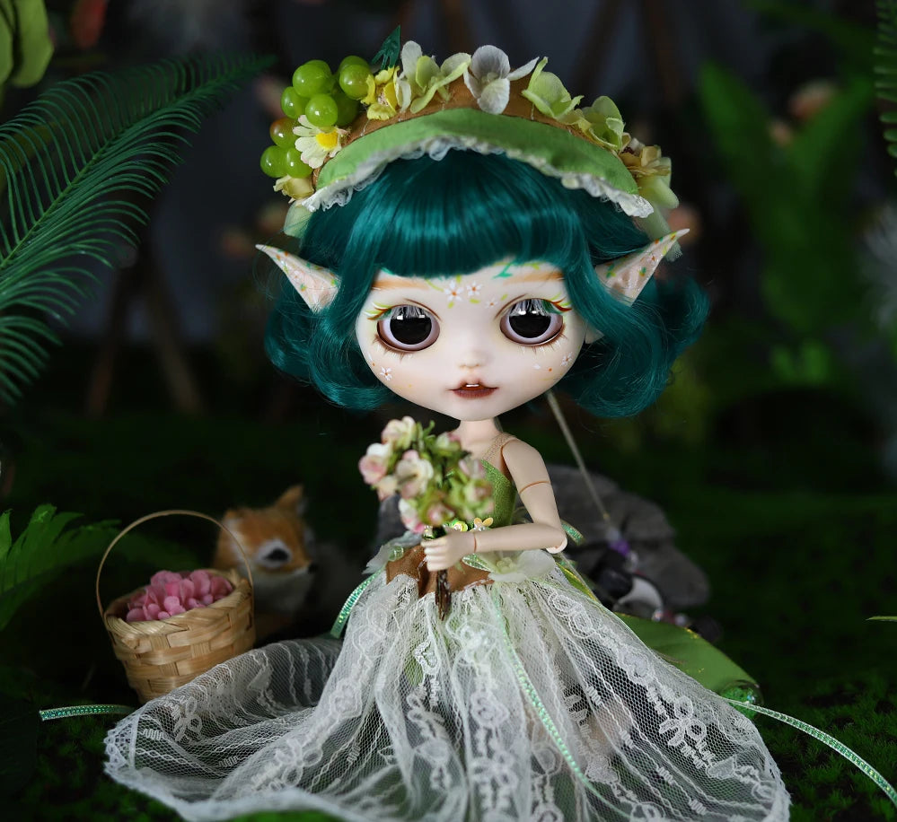 ICY DBS Blyth 1/6 Doll Elf Ear Hand-painted Set Doll Long Eyelash Sleep Doll White Skin Set Gift Toy SD