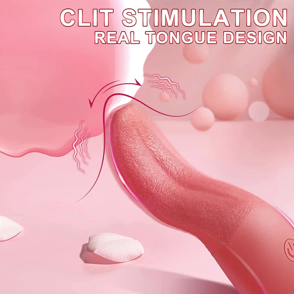 Realistic Tongue Licking Vibrator for Women G Spot Massager Blowjob Clitoris Nipple Stimulator Female Masturbator Sex Toys