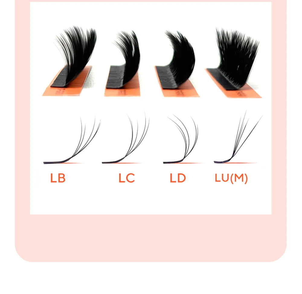 DIYDAY Layered Camellia Eyelashes LB LC LD LU(M) Fluffy Bloom Mink False Lashes Multi-layer Easy Fan Eyelash Extension