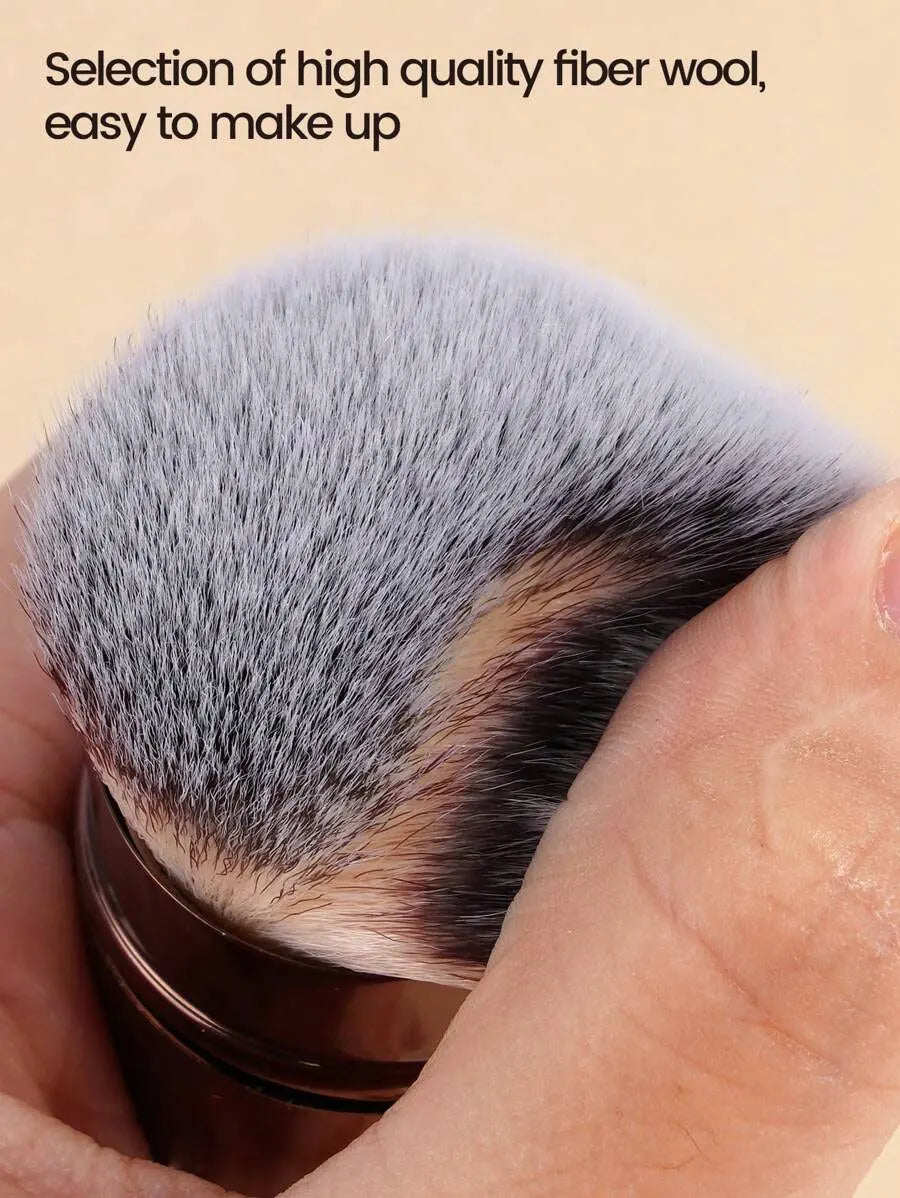 1pc Professional Face Retractable Makeup Brush,Blush Brush Foundation Brush Loose Powder Brush Synthetic Hair Ultra-Soft Doundat