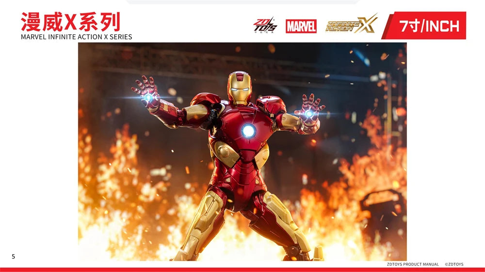Marvel ZD Toys Iron Man Figure MK3 MK4 MK85 MK42 MK18 MK19 Spider-Man PS4 Iron Spider Action Figure Collections Gift