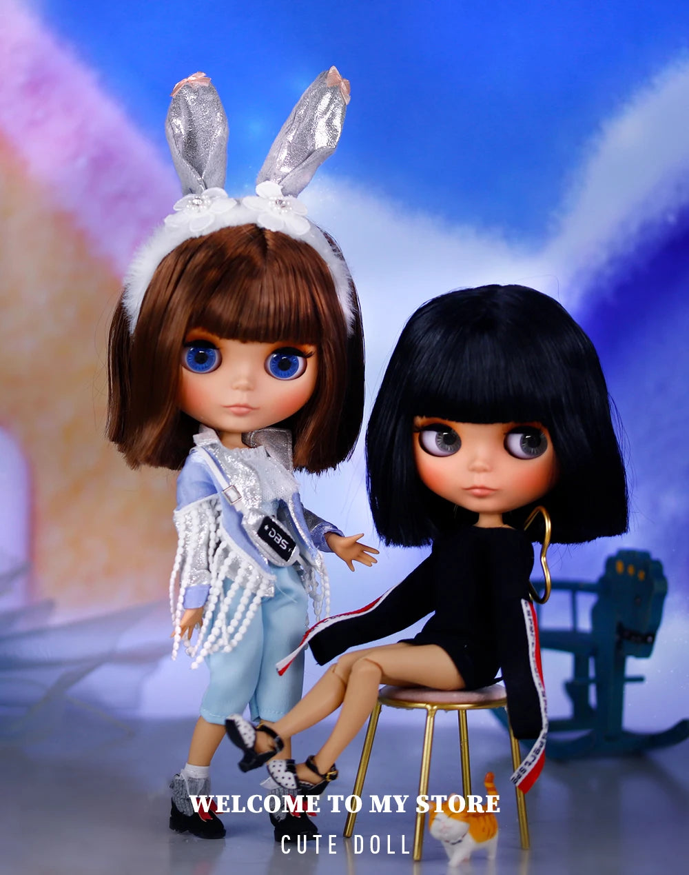 ICY DBS Blyth Doll BJD Joint Body tan Skin Matte Face New face Set Doll 1/6 30cm Gift Anime SD