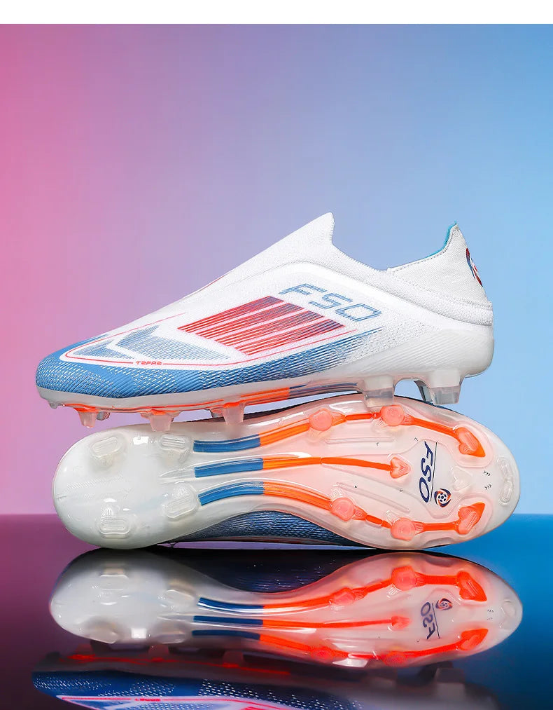 New Men Soccer Shoes Match Training Boys Breathable Adult Cleats Outdoor Sport Football Boots Non Slip Long Spikes Comfortable