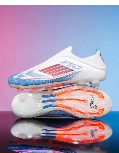 New Men Soccer Shoes Match Training Boys Breathable Adult Cleats Outdoor Sport Football Boots Non Slip Long Spikes Comfortable