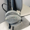 Women's Crystal Rhinestone Metallic Backpack – Mini Size, 4 Colors