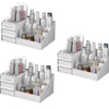 1pc White New Drawer Makeup Storage Box Dormitory Finishing Plastic Shelf Cosmetics Skin Care Dressing Table Desktop