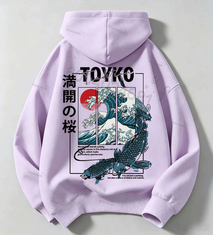 American Retro Cartoon Print Children'sCasual Long-Sleeved Hooded Shirt-Korean Version Warm and Comfortable Boys' and Girls' Top