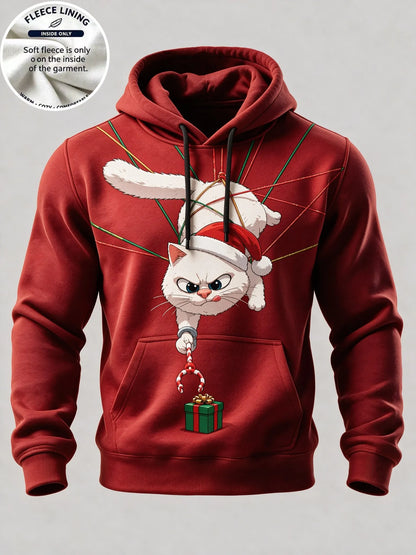 Christmas Reindeer Fleece Hoodie