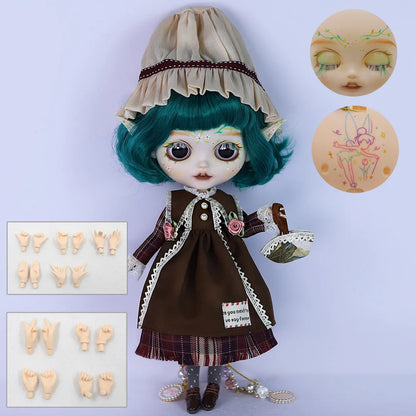 ICY DBS Blyth 1/6 Doll Elf Ear Hand-painted Set Doll Long Eyelash Sleep Doll White Skin Set Gift Toy SD