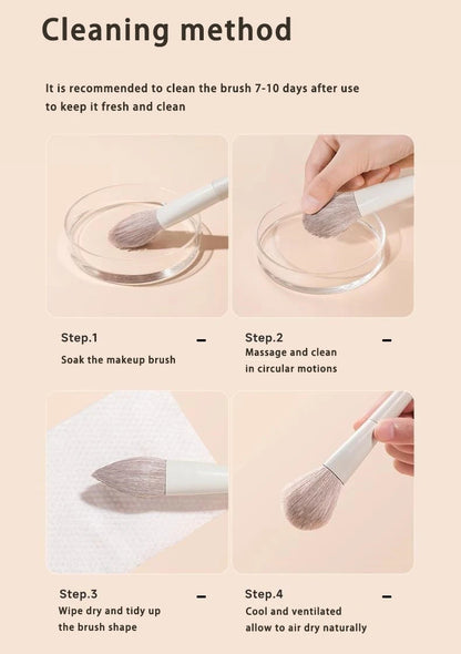12PCS Makeup Brush Set Foundation Concealer Powder Eyeshadow Blush Brush Kabuki Blending Cosmetic Beauty Tool for Face