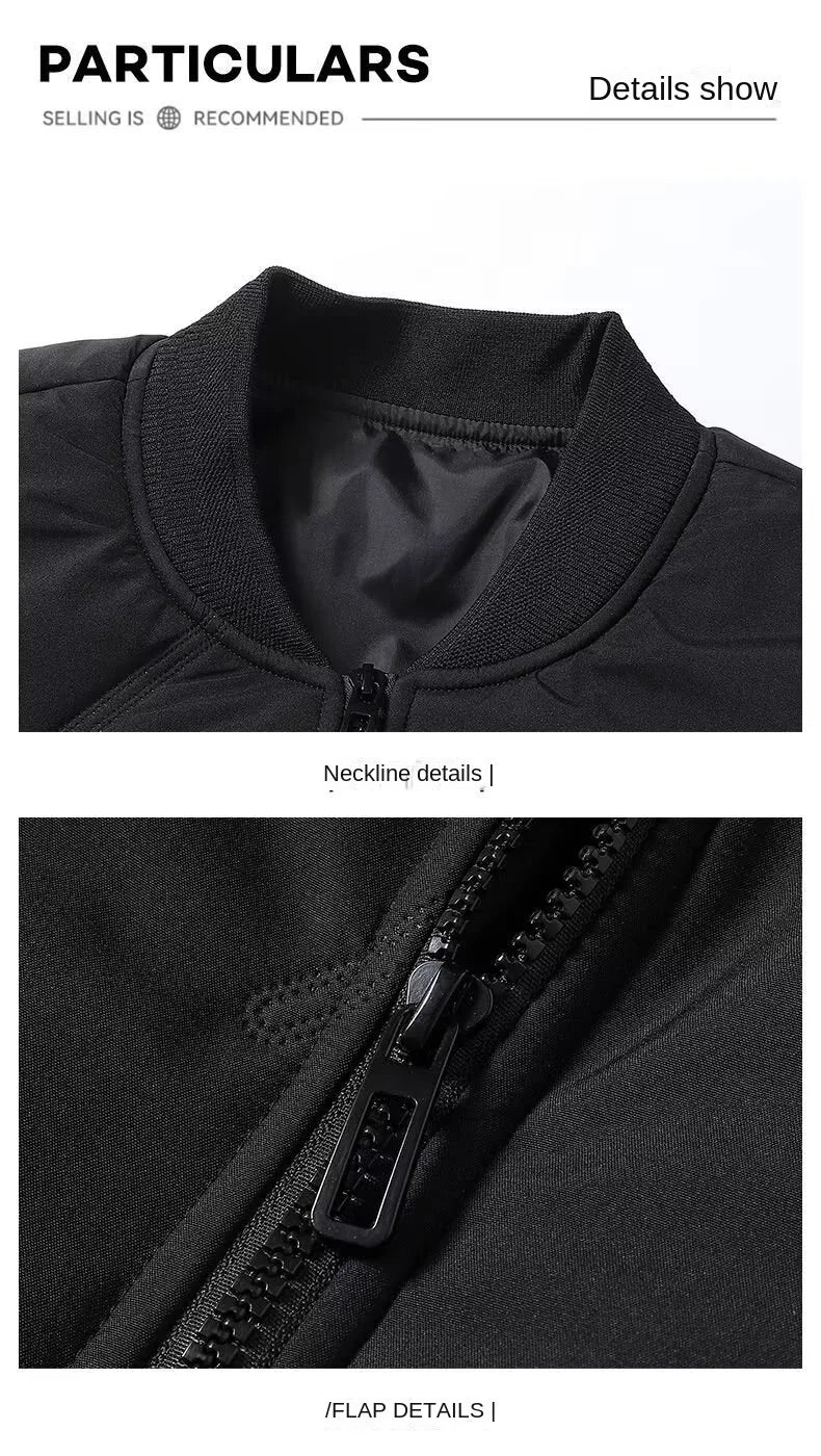 Men's Casual Zip-Up Baseball Jacket