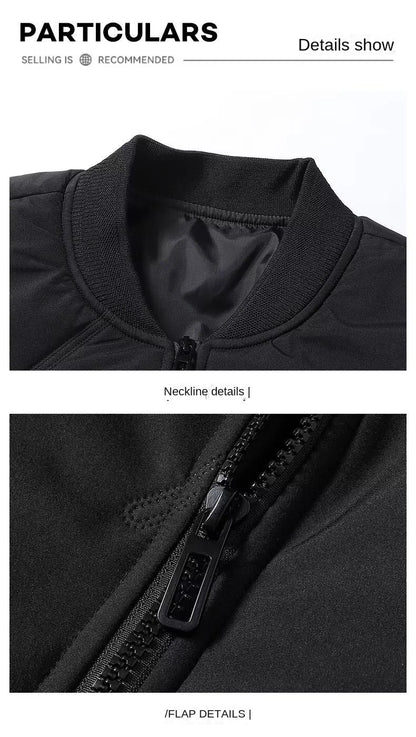 Men's Casual Zip-Up Baseball Jacket