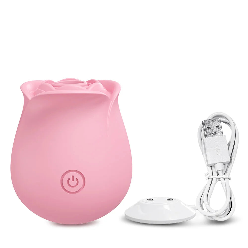 App-Controlled Rose Suction Massager