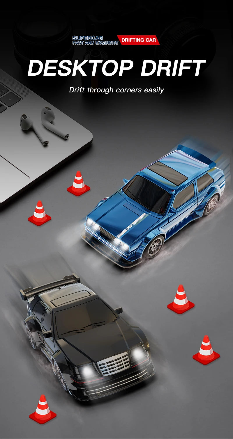 ZWN KF30 1:43 4WD Drift Racing RC Car With Gyroscope Speed Real Lighting and Damping High Speed Remote Control Cars For Kids Toy