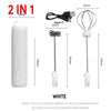 2 In 1 Electric Coffee Frother + Egg Beater Wireless Type-C Charging 3 Speeds Small Handheld Foam Maker Milk Whisk Cooking Tools