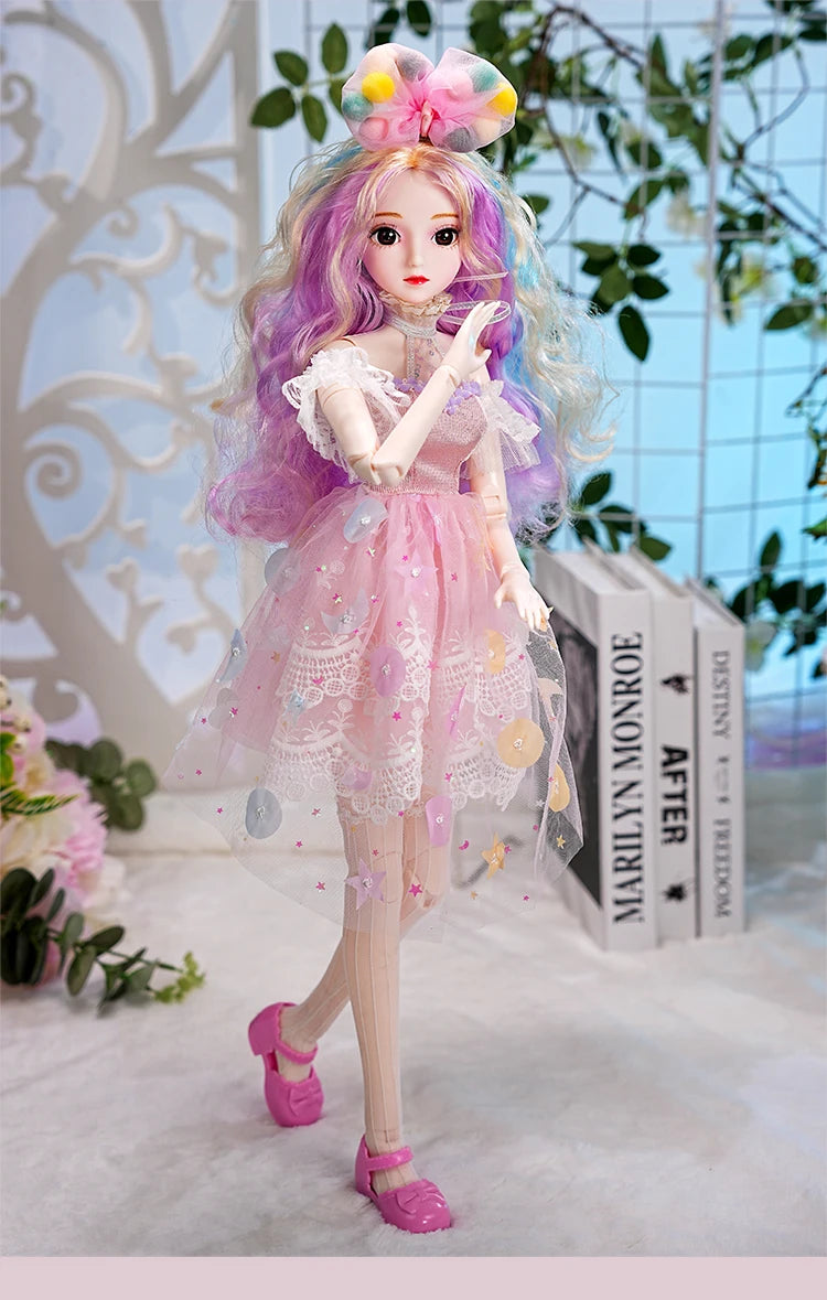 Special Price DBS 1/3 BJD Doll 62cm Height Mechanical Joint Body With Full Makeup Hair Eyes Clothes Toy Gift