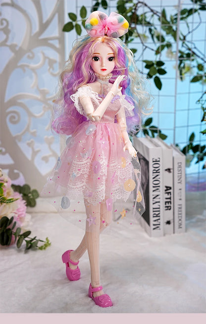 Special Price DBS 1/3 BJD Doll 62cm Height Mechanical Joint Body With Full Makeup Hair Eyes Clothes Toy Gift
