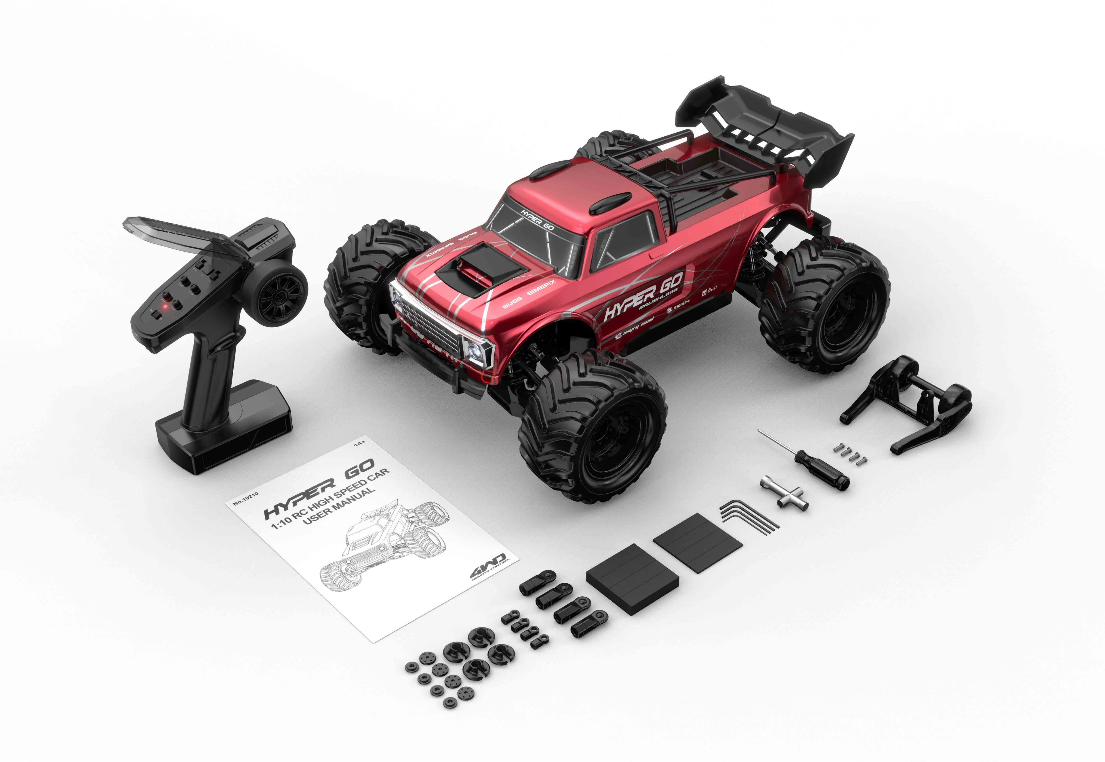 For Adult Shipping From US HYPER GO MJX 10210 10303 10304 1:10 Rc Car Off Road 4X4 Remote Control Rc Truck Rc Toys Car 2.4G Brushless High Speed RC