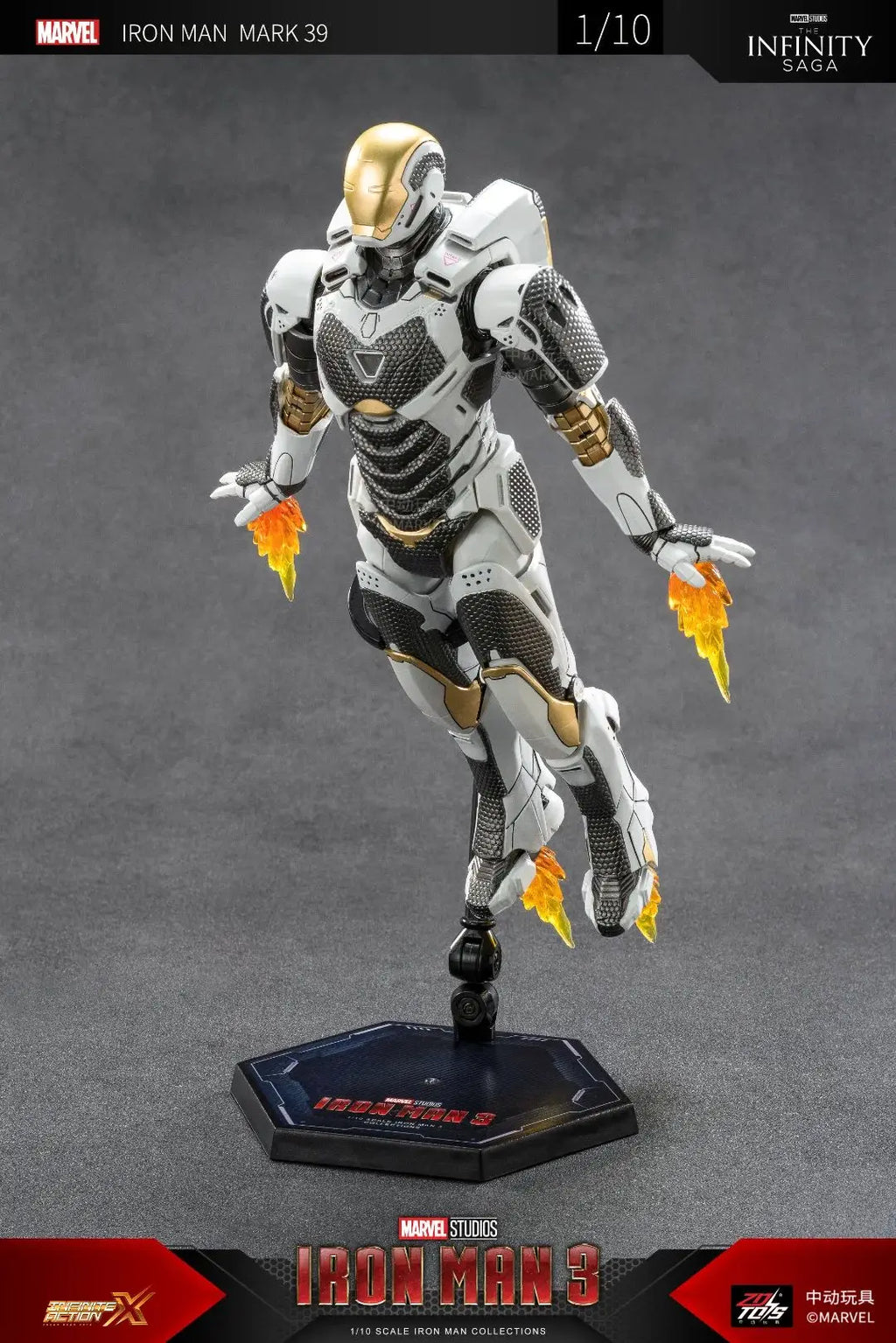 ZD Toys 1/10 Iron Man Figurines MK30 Iron Patriot Blacklash Figures MK33 MK39 MK17 MK21Action Movie Model Adult Collect Gift