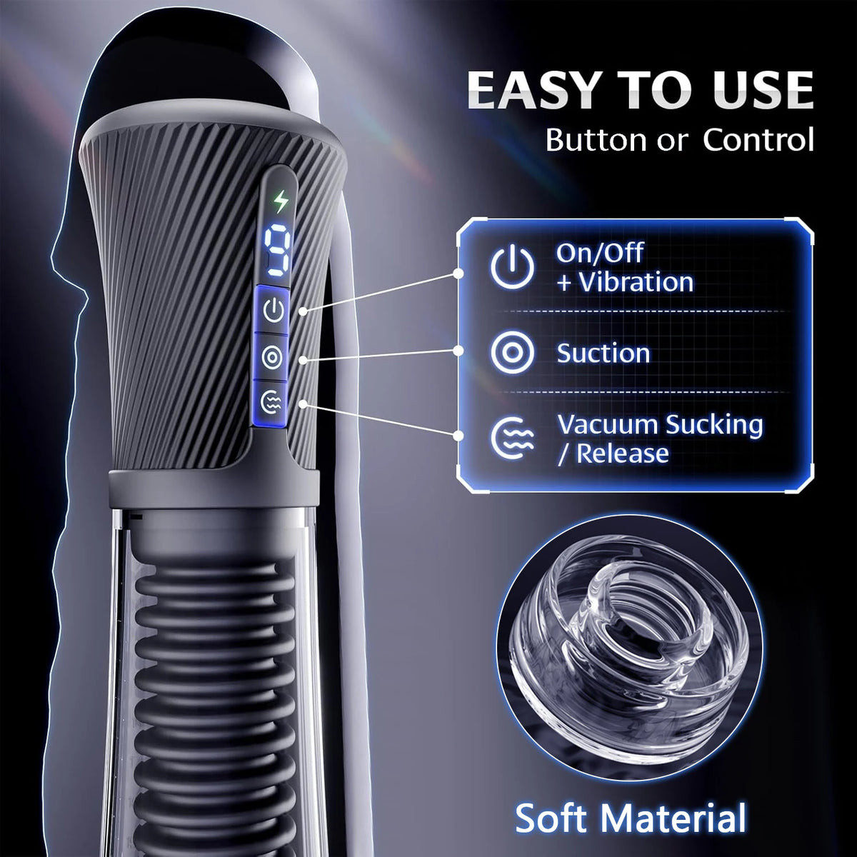 Vibrating Suction Stroker for Men