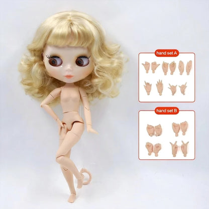 ICY DBS Blyth doll White Skin Glossy face Matte face Joint body with hand set A&B 1/6 bjd suitable diy makeup Special price